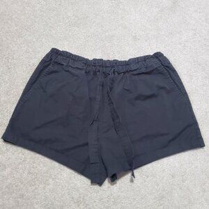 TENTREE Organic Cotton & Hemp Instow Shorts Pull-On Hi-Rise Blk Women Small x 3"